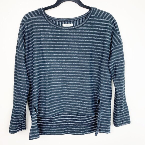 Madewell High-Low Hem Striped Thick Top - Picture 1 of 7